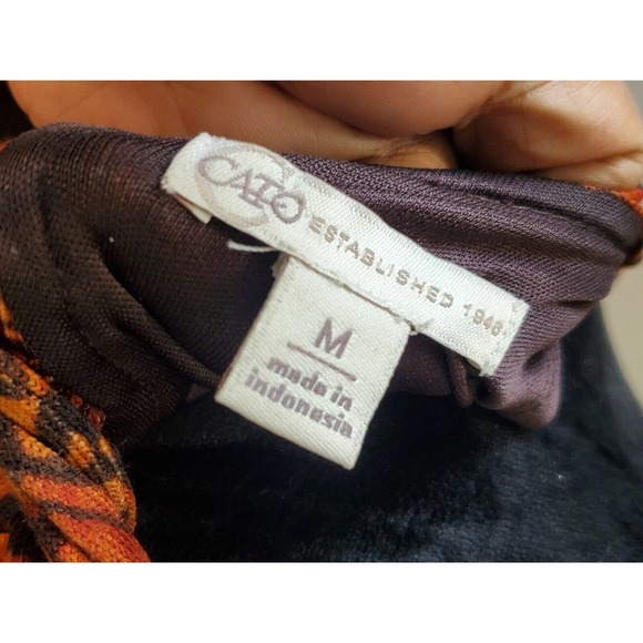 Cato Women's Polyester V-Neck Cold Shoulder Sleeve Knee Length Dress Size Medium - Picture 8 of 11